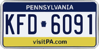 PA license plate KFD6091