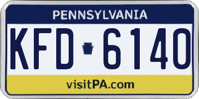 PA license plate KFD6140