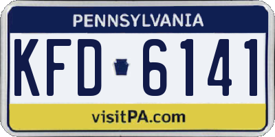 PA license plate KFD6141