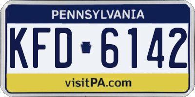 PA license plate KFD6142
