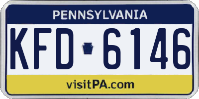 PA license plate KFD6146