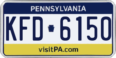 PA license plate KFD6150