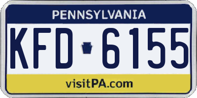 PA license plate KFD6155