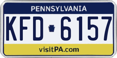 PA license plate KFD6157