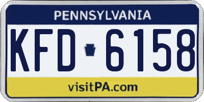 PA license plate KFD6158