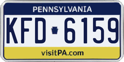 PA license plate KFD6159