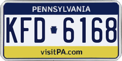 PA license plate KFD6168
