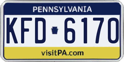 PA license plate KFD6170