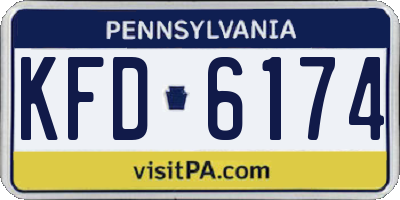 PA license plate KFD6174