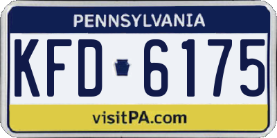 PA license plate KFD6175