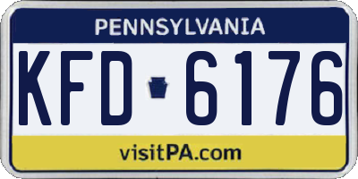 PA license plate KFD6176