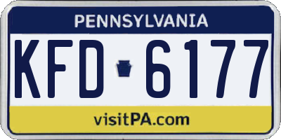 PA license plate KFD6177