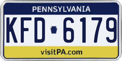 PA license plate KFD6179