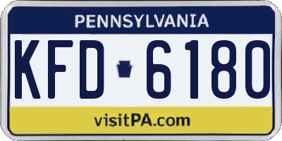 PA license plate KFD6180