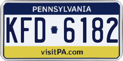 PA license plate KFD6182