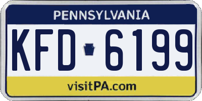 PA license plate KFD6199