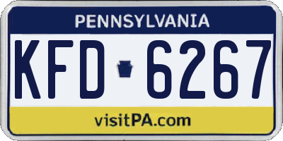 PA license plate KFD6267