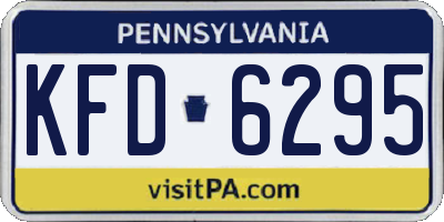 PA license plate KFD6295