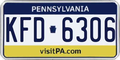 PA license plate KFD6306