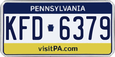 PA license plate KFD6379