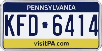 PA license plate KFD6414
