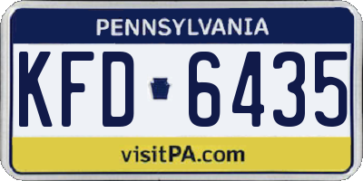 PA license plate KFD6435