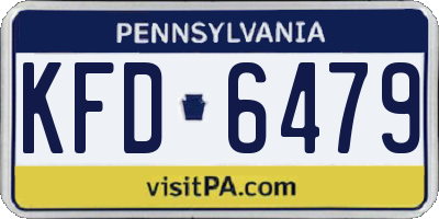 PA license plate KFD6479