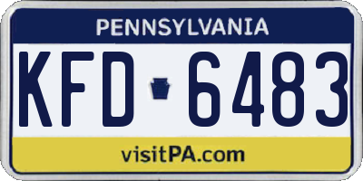PA license plate KFD6483
