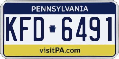 PA license plate KFD6491