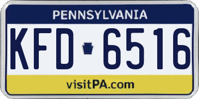 PA license plate KFD6516