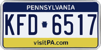 PA license plate KFD6517