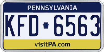PA license plate KFD6563