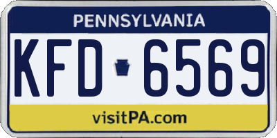 PA license plate KFD6569