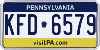 PA license plate KFD6579