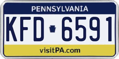 PA license plate KFD6591