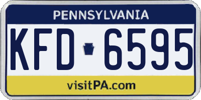 PA license plate KFD6595