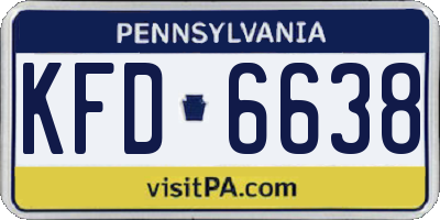 PA license plate KFD6638