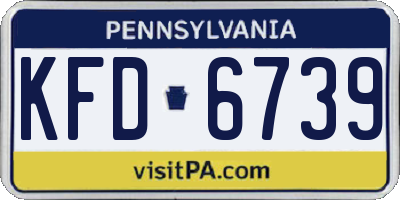 PA license plate KFD6739
