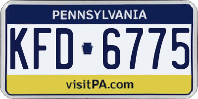 PA license plate KFD6775
