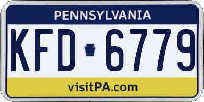 PA license plate KFD6779
