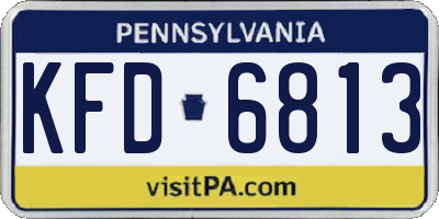PA license plate KFD6813