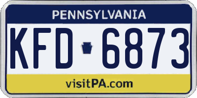 PA license plate KFD6873