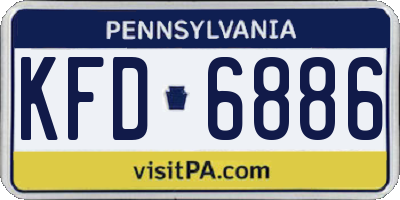 PA license plate KFD6886
