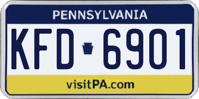 PA license plate KFD6901