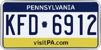 PA license plate KFD6912