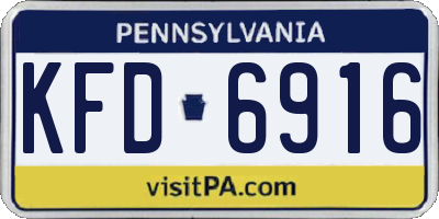 PA license plate KFD6916