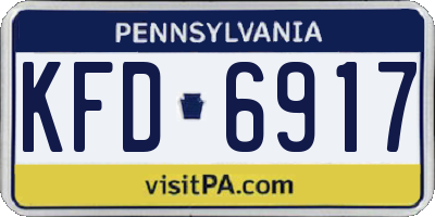 PA license plate KFD6917