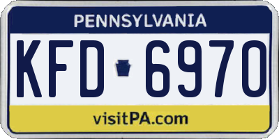 PA license plate KFD6970