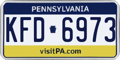 PA license plate KFD6973