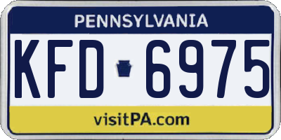PA license plate KFD6975